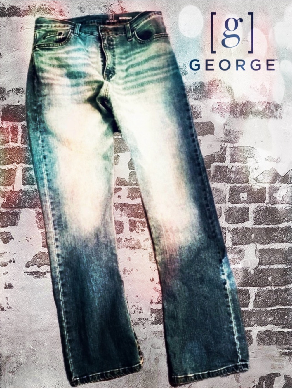George Men's Bootcut Jeans 30x30